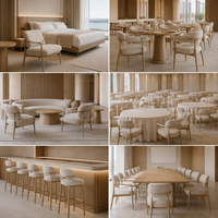 Fauteuil rembourré contemporain, fauteuil lounge individuel sur mesure pour les projets d'hôtels, d'appartements et de villas