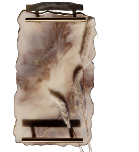 Unique Shape Decorative <b>Trays</b> Handcrafted Resin <b>Tray</b> Stylish Home Decor Standard Quality <b>Snacks</b> Serving <b>Tray</b> - Product Image 4