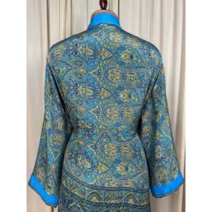 Recycled Silk Sari Women's Boho Chic Vintage <b>Beach</b> Cover Dress <b>Robe</b> for Resort Wear House Gypsy-Swimsuit Cover Ups - Product Image 4