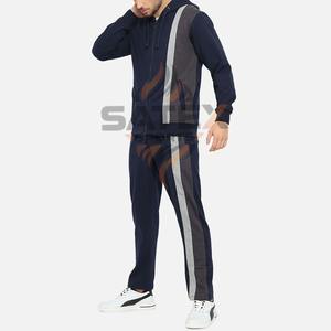 Ensemble de survêtement deux pièces en molleton technique décontracté pour homme avec logo personnalisé, vêtements de sport solides, jogging - Product Image 1