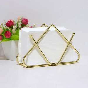 Tableware Decor Napkin Stand Metal Napkin Holder Silver Color Tissue Stand <b>for</b> Home & Office <b>Desktop</b> <b>Organizer</b> - Product Image 3
