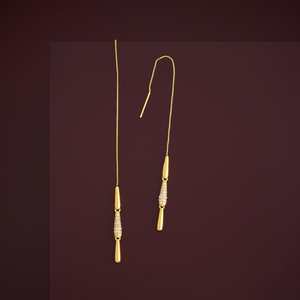 92.5 <b>Silver</b> <b>Drop</b> <b>Earrings</b> with Diamond and Zircon Trendy Pendant Design for Party & Gift 183087 - Product Image 5