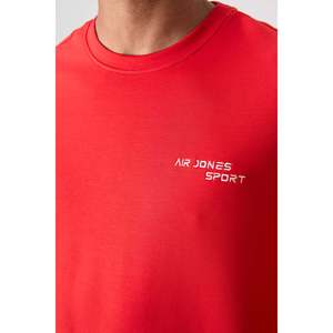ชุดวอร์มผ้าฝ้ายผสมเนื้อนุ่มปักลาย Air Jones สำหรับผู้ชาย สีกรมท่า ทรงสบาย - ชุดกีฬาลำลองแบบเต็มตัว - Product Image 6