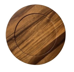 Plateau de service en bois élégant à la mode vente directe d'usine décor à la maison plateau décor de Table plateau en résine en bois Logo personnalisé plat de service en bois - Product Image 1