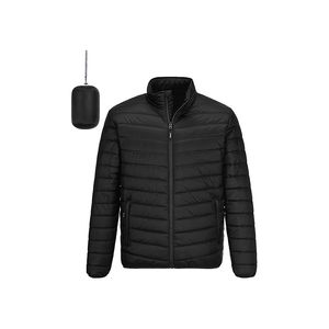 Blouson d'hiver matelassé brillant style streetwear pour homme, personnalisé OEM 2026, avec logo sur mesure - Product Image 1