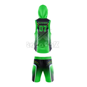 Tenue de sport 7V7 haut de gamme, coupe moderne, respirante, en polyester écologique, anti-humidité, couleurs et logos personnalisables pour la compétition - Product Image 3