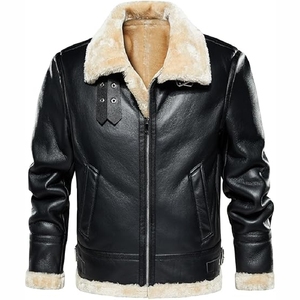 New Best Selling Men's Casual Leather Jackets Custom Leather <b>Coat</b> Men <b>Winter</b> Jacket - Product Image 3