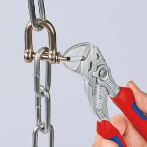 KNIPEX 180mm Chrome-Plated Pliers Wrench 40mm <b>Clamping</b> Width Multi-Component Handles - Product Image 6