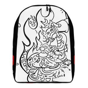 IW Comics #6 Minimalist Student <b>Backpack</b> Cartoon Travel Carry-on Bag - Product Image 1