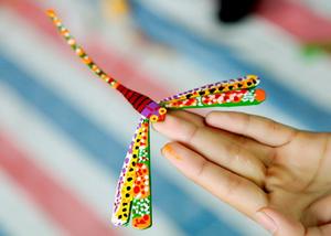 Vietnam souvenir cadeau artisanat bambou libellule village marque - Product Image 4