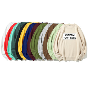Automne/hiver nouveau 450G coton sweats à capuche fabricants personnalisé plaine col rond hommes à capuche poids lourd pull sweats - Product Image 2