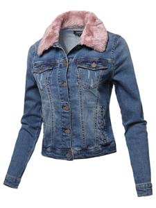 La chaqueta vaquera larga más vendida para mujer, tela de algodón de talla grande, último diseño personalizado, cierre de botón de invierno de camuflaje - Product Image 2
