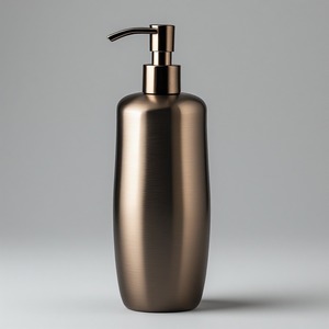 Distributeur de savon moderne de luxe en acier inoxydable poli, aspect raffiné, corps robuste, pompe efficace, design écologique pour - Product Image 4