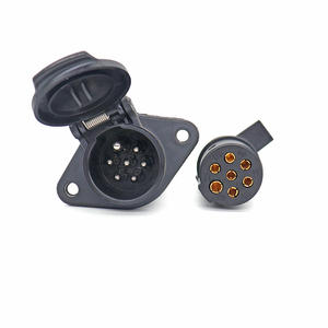 ISO 1185 <span class=keywords><strong>remorque</strong></span> pièces électriques 24N <span class=keywords><strong>7</strong></span> broches 24V <span class=keywords><strong>prise</strong></span> en plastique mâle femelle pour <span class=keywords><strong>remorque</strong></span> de camion robuste HGV - Product Image 1