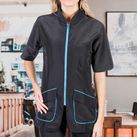 Vêtements de travail d'hiver à manches longues pour chiens Polyester/Coton Uniforme de coiffeur Poches à fermeture éclair Veste de styliste professionnelle