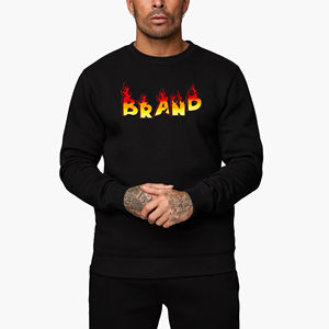 Nouveau arrivé 2025 100% coton ras du cou hommes sweats logo brodé personnalisé Boxy Fit respirant hommes sweats à capuche et sweat-shirts - Product Image 4
