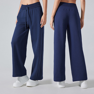 Autumn Winter Casual Loose Sports Sweatpants High Waist Drawstring Women Pants Wide Leg Baggy Sweatpants - Product Image 4