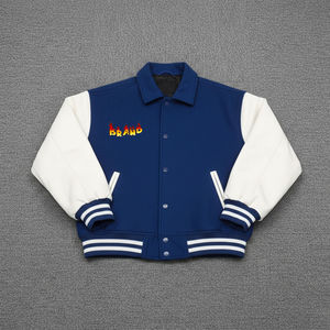 Polyester/Silk Custom Embroidered Varsity <b>Jacket</b> for Men Breathable Street Style Winter Letterman Front Logo - Product Image 6