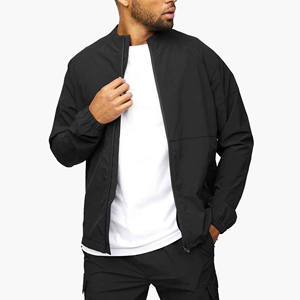 Chaqueta cortavientos ligera de poliéster para hombre, chaqueta bomber elegante con cremallera, oferta, mejor calidad, impermeable, con capucha. - Product Image 1