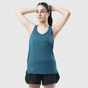 Haute qualité femmes décontracté séchage rapide Gym Fitness débardeurs 100% coton côtelé Yoga entraînement solide respirant grande taille hauts - Product Image 1