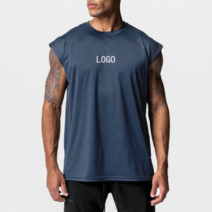 Chemises sans manches à col rond pour hommes T-shirts unisexes sans manches de qualité supérieure, couleurs unies, été, printemps, ODM, OEM - Product Image 1