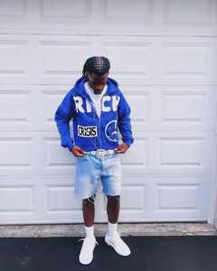 เสื้อกันหนาวแขนสั้นผู้ชายแบบพรีเมี่ยม, เสื้อกันหนาวแขนสั้นมีฮู้ดปักโลโก้ได้ตามต้องการระบายอากาศ DTG DTF พิมพ์ลายขนาดใหญ่พิเศษ - Product Image 4