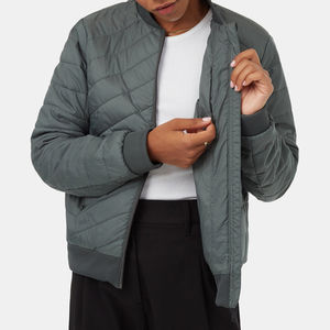 Chaqueta Bomber de Alta Calidad para Mujer, Manga Larga, Transpirable, Resistente al Viento, Ecológica, con Cuello Alto y Cremallera Completa, Logotipo Personalizado - Product Image 6