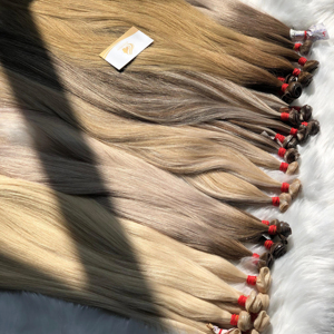 Extensiones de trama de piel Super doble de genio Invisible ruso 100% cabello Remy Virgen sin procesar Real sin procesar estilo recto atado a mano - Product Image 2