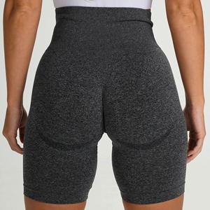 Women's High Waist Gym Sports Shorts Seamless Fitness <b>Leggings</b> with Three-Point Hip Design Casual Summer Yoga Running Pants - Product Image 3