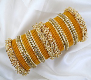 Prix de gros, faible MOQ, ensembles de bracelets en verre de velours pour femmes et filles, meilleure qualité, bracelets faits à la main pour mariage, tenue de soirée et Eid - Product Image 5