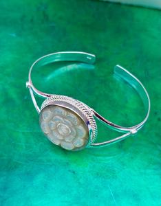 Bracelet en argent sterling 925 nacre fait à la main belle boucle d'oreille pour femme. - Product Image 6