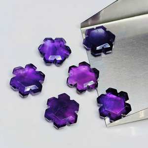 Piedra Preciosa de Amatista Púrpura Natural Tallada en Forma de Fantasía de 15 mm, Piedra Suelta para Joyería, de 2 a 6 Piezas - Product Image 4