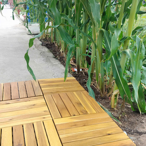 Hermosas Baldosas de Madera de Acacia para Terraza, 30x30x2.4cm, Encajables, Antideslizantes, Impermeables, Diseño Contemporáneo para Jardín, Exterior, Balcón - Product Image 4