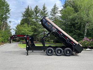 Pro Series Doble-A 7X16 Tri-Axle Cisne Camión volquete Remolque - Product Image 3