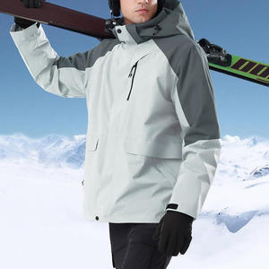 Chaqueta de esquí personalizada OEM para prendas de vestir exteriores impermeables de invierno con tela transpirable y opciones de impresión de logotipo de etiqueta privada - Product Image 3