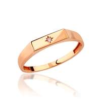 925 Sterling Zilver 14K Goud Vermeil Rhodium Gecoate Rechthoekige Signet Ring CZ Top Valentijnsdag Cadeau Noordster Sieraden Voor Haar