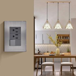 Piastra di contatto doppia, MXIOO-001, 1 pezzo, 2 contatti/interruttore, 125-250VAC, 10/15A, 50/60Hz, Argento/Oxford, Acciaio inossidabile/P - Product Image 6