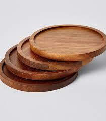 Ensemble de sous-verres en bambou de qualité supérieure 4 sous-verres sans pierre de noyer pour boissons avec support décoration de la maison - Product Image 4