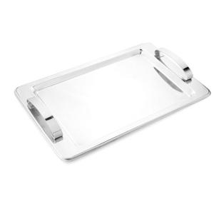 Plateau de service en métal poli et brillant, de forme et de taille personnalisées, fabriqué manuellement en inde - Product Image 3