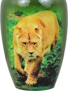 El rey de la selva León urna decorativa caja cenizas recuerdo mascota urna gato entierro conmemorativo para cenizas humanas - Product Image 2