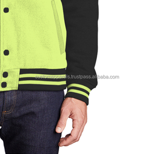 Retro Wool Blend Varsity <b>Jacket</b> for <b>Men</b> Windproof Heritage Style Stand Collar with Custom Embroidery - Product Image 6