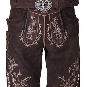 Trachten Lederhosen Kurz braun - Oktoberfest Lederhose <b>Hotpants</b> Bavarian 2025 - Product Image 6