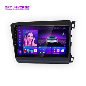 For Honda Civic 2012-2015 Right android 9 inch car dvd player multimedia gps Carplay BT DSP IPS navigation car radio player