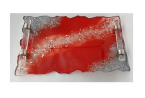 Plateau de service en résine faite à la main Plateau décoratif polyvalent pour usage personnel Cadeaux de pendaison de crémaillère Eco-Friendly Colorful Export - Product Image 4