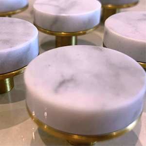 Stone & Golden Boll Shape Boutons en marbre les plus vendus avec une taille de forme de couleur personnalisée Fabriqué en Inde Article - Product Image 6