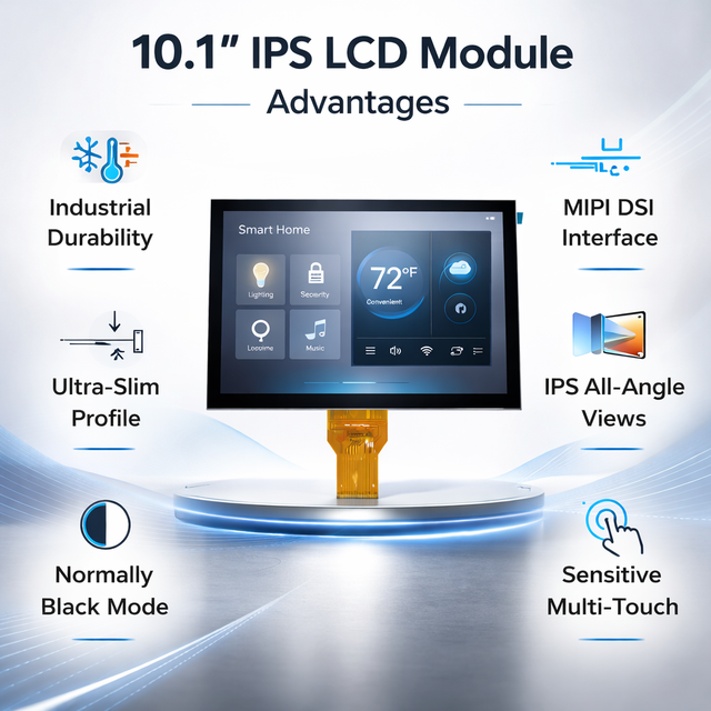 10.1 Inch IPS TFT LCD Module 1024x600 Capacitive Touch Screen MIPI DSI Panel for Industrial HMI Smart Home