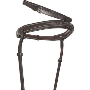 Build A Bridle Flash Noseband para caballos Breeches Color marrón chocolate Construcción de cuero Premium Ajuste ajustable Inglés - Product Image 6