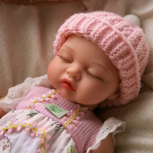 Babeside <span class=keywords><strong>Nancy</strong></span> Muñecas Bebé Reborn de 12 y 16 Pulgadas Completamente de Silicona Suave, Mini Juguete Realista de Bebé Durmiendo - Product Image 4