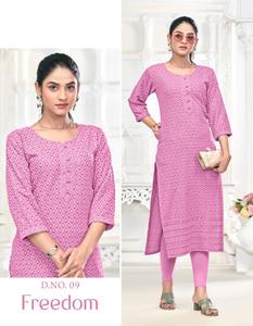 Present <b>Chikankari</b> Straight Kurti Collection Viscose Rayon Fully <b>Chikankari</b> Sequence Work Kurtis Export By Maruti Fashion - Product Image 3
