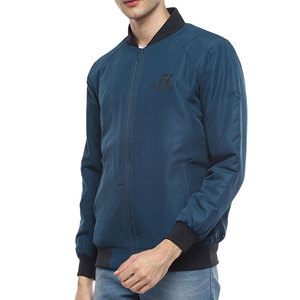 Chaqueta Bomber de Alta Calidad en Color Sólido, 100% Poliéster, con Bolsillos y Cierre, Chaqueta Bomber de Invierno para Hombre - Product Image 1